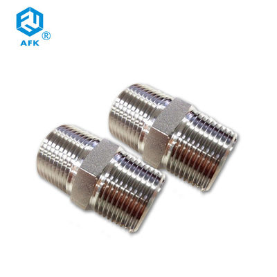 Forged Hexagon SS316 Threaded Joint Gas Pipe Fittings Double Thread NPT