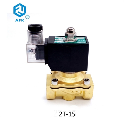 Normally Closed Gas Solenoid Valve 2T Series Brass 1/2" Port AC110V
